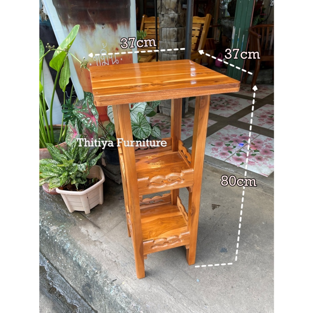 โต๊ะข้างเตียง ไม้สักแท้ โต๊ะกาแฟ โต๊ะข้างโซฟา มีให้เลือก 2 ขนาด เฟอร์นิเจอร์ห้องรับแขก