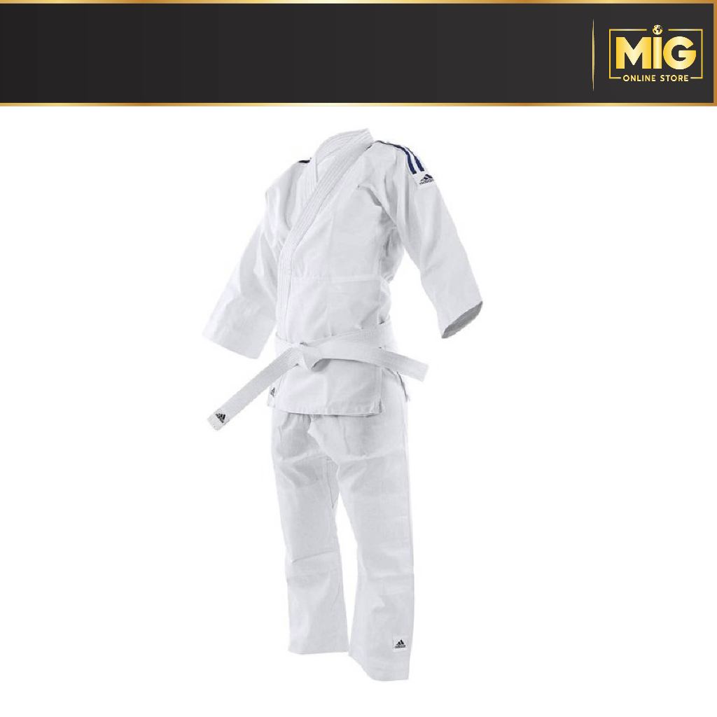 Adidas ชุดยูโด ชุดยูยิตสู​ เด็ก-ผู้ใหญ่ (สีขาว​) J350-Club ใส่แข่งได้ ซ้อมได้ แถบไหลมี 5 แบบ รุ่นฮิต