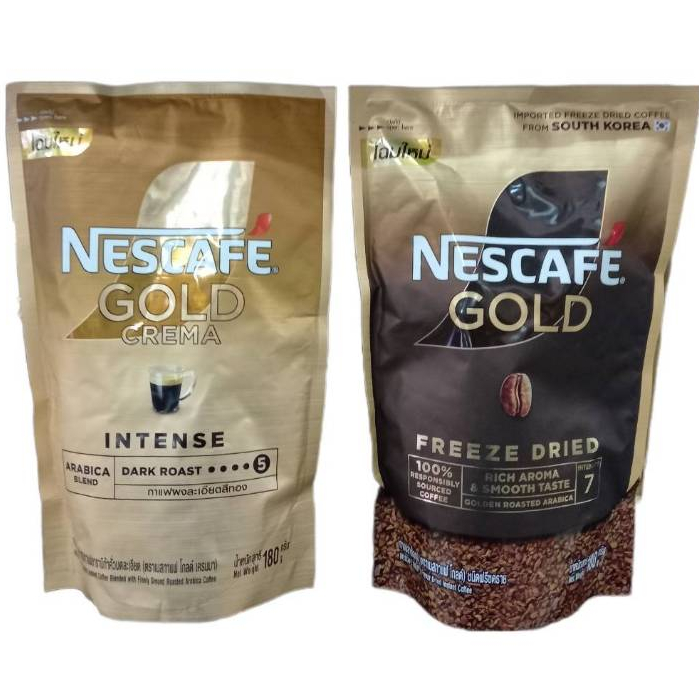 NESCAFÉ Gold Crema เนสกาแฟ โกลด์ เครมมา ขนาด 180 กรัม เนสท์เล่ ((ถุง))