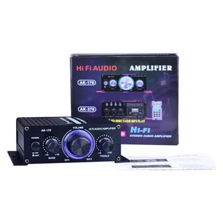 AK170 12V Dual Channel HIFI 400W เครื่องขยายเสียง แอมป์จิ๋ว สเตอริโอ ขนาดเล็ก แอมพลิฟายเออร์