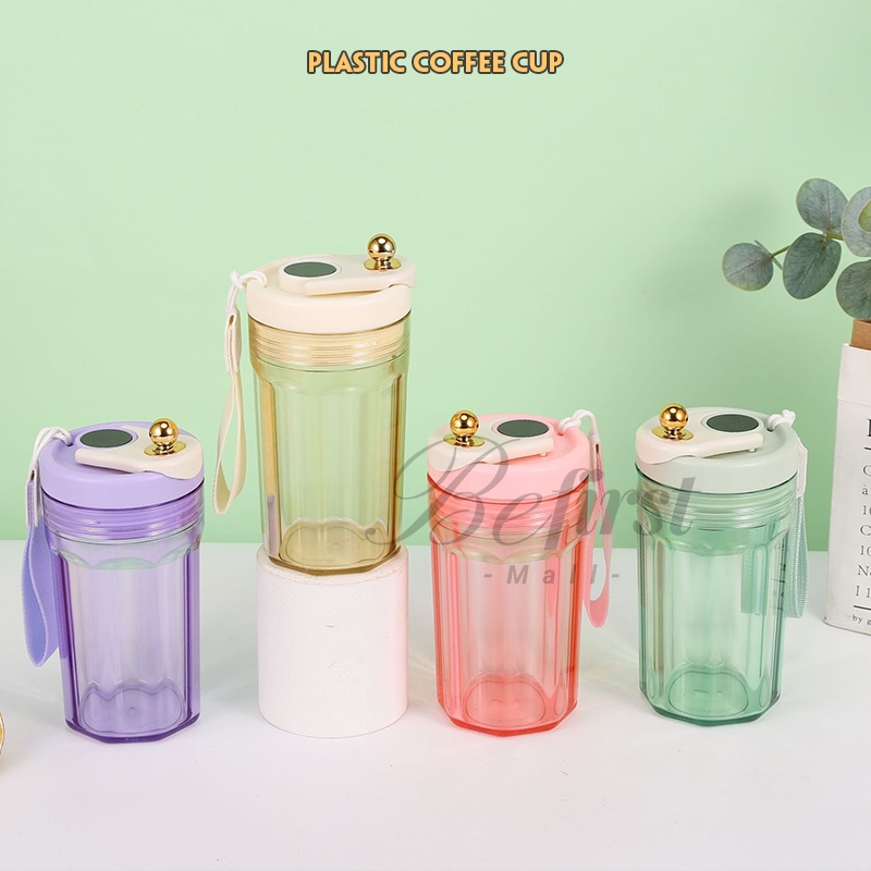 ขวดน้ำเด็ก ขวดน้ําพลาสติกใส ถ้วยน้ำเด็ก กระติกน้ำ ขวดน้ำ500ml. แบบพกพา เชือกมือ แก้วกาแฟร้อน เก็บอุณหภูมิ พร้อมฝา B00028