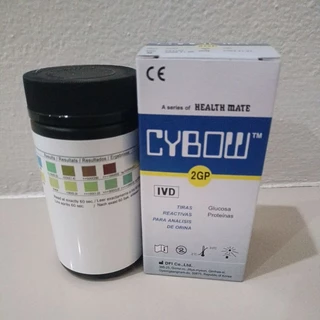 URINE STRIP 2GP ที่ตรวจ ชุดตรวจCYBOWแผ่นตรวจเบา.หวาน ตรวจโปรตีนในปัสสาวะ​ แถบตรวจน้ำตาล