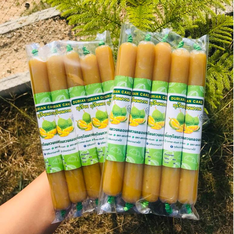 ( ค่าส่งถูกสุด ) ทุเรียนกวนหมอนทอง ( 100 กรัม 1 แท่ง ) สูตรไม่ผสมแป้ง100% หอม อร่อย จากโรงงานเจาะไอร้อง สินค้ามีพร้อมส่ง