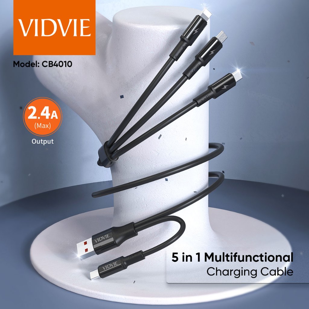VIDVIE สายชาร์จ USB 3 in 2 อุปกรณ์มือถือ รุ่น CB4010 (พร้อมส่งด่วนในไทย)