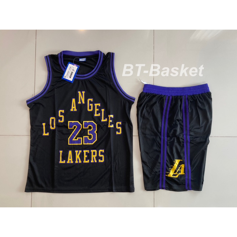 ชุดบาส Lakers รุ่นใหม่ 2024 ป้าย sports ผ้านิ่มพร้อมส่ง