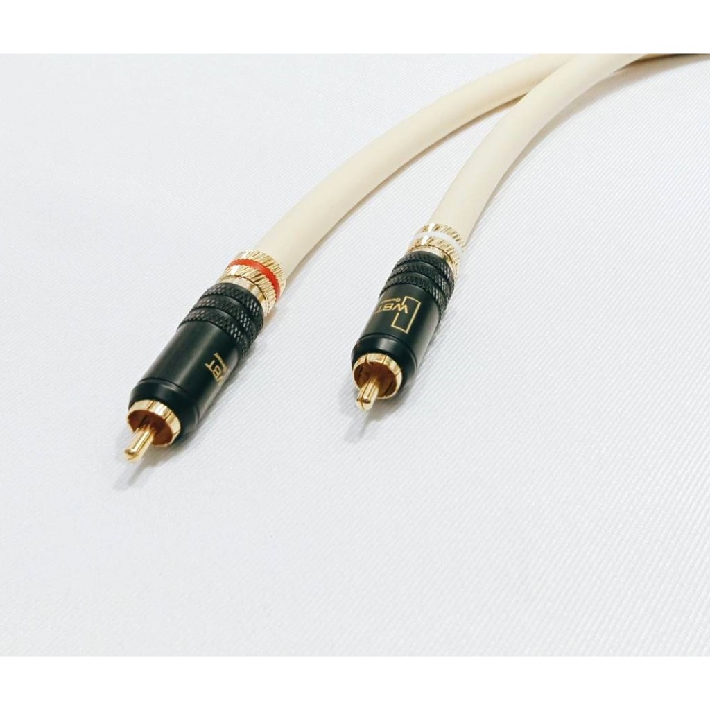 สายสัญญาณ RCA WBT Audio Cable หัวแจ็คแบบขันล็อค Nakamichi กับ wbt แบบ 2 เส้น