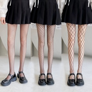 ถุงน่องผู้หญิงทันสมัย ถุงน่องตาข่ายเซ็กซี่ กันลื่น สีทึบ เจเ…