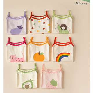 เสื้อกล้ามเด็กผู้หญิง สายเดี่ยว ลายน่ารัก ผ้านุ่ม ใส่สบาย แพ…