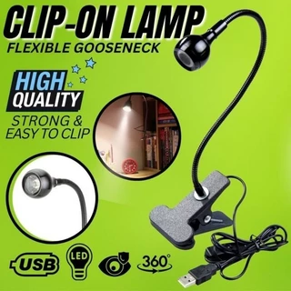 ไฟหนีบ ตั้งโต๊ะ ปรับได้ 360องศา พกพาง่าย มีสาย USB ไฟอ่านหนังสือ ถนอมสายตา