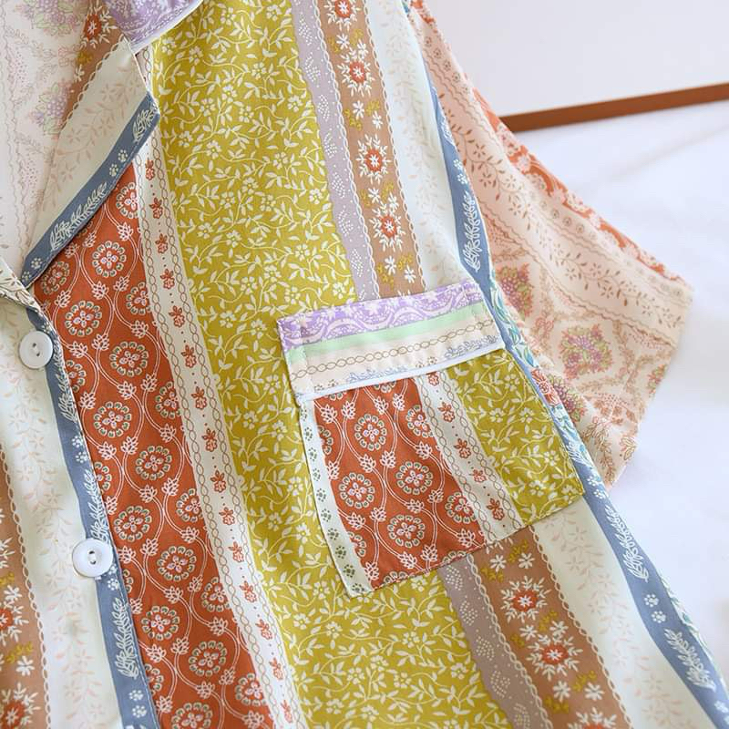 🌟พร้อมส่ง🌟ผ้าเยื่อไผ่ Bamboo Organic นิ่มนุ่มเป็นพิเศษ ชุดนอนขายาว ชุดนอนแขนสั้น ชุดนอนกันโป๊ มีฟองน้ำถอดออกได้ - รูปที่ 4