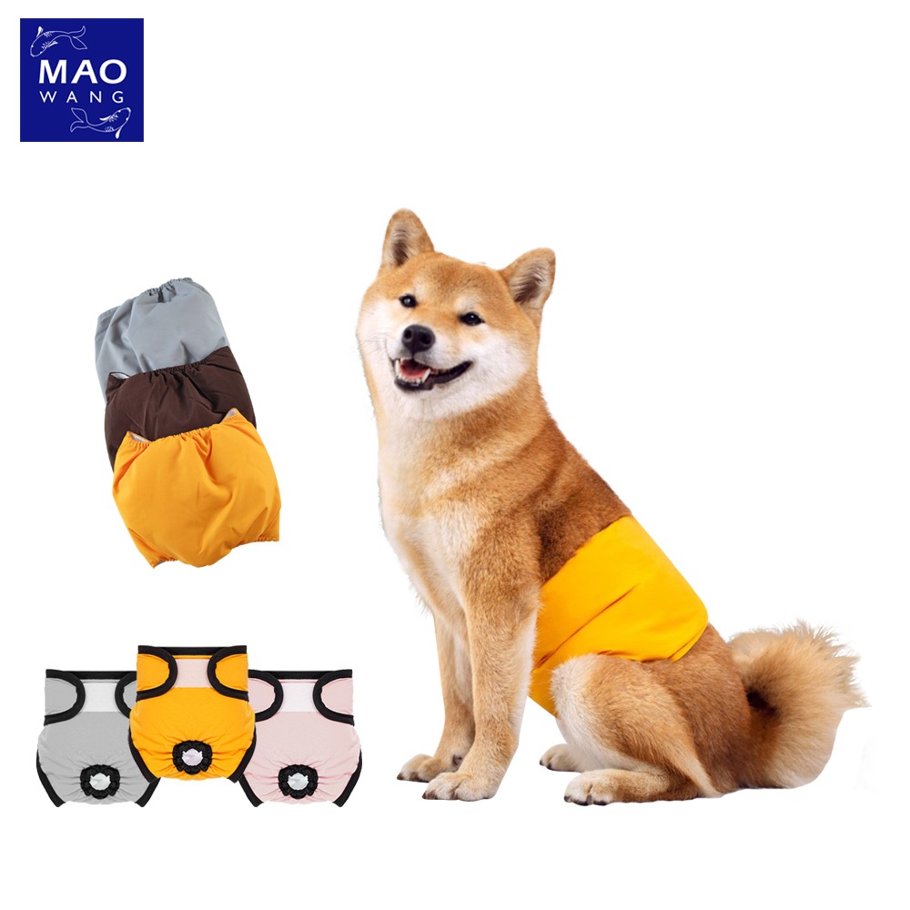 MAO กางเกงผ้าอ้อมกันน้ํ กางเกงผ้าอ้อมสัตว์เลี้ยง กันน้ำ [XS-XL] ผ้าอ้อมซักได้ สําหรับสัตว์เลี้ยง