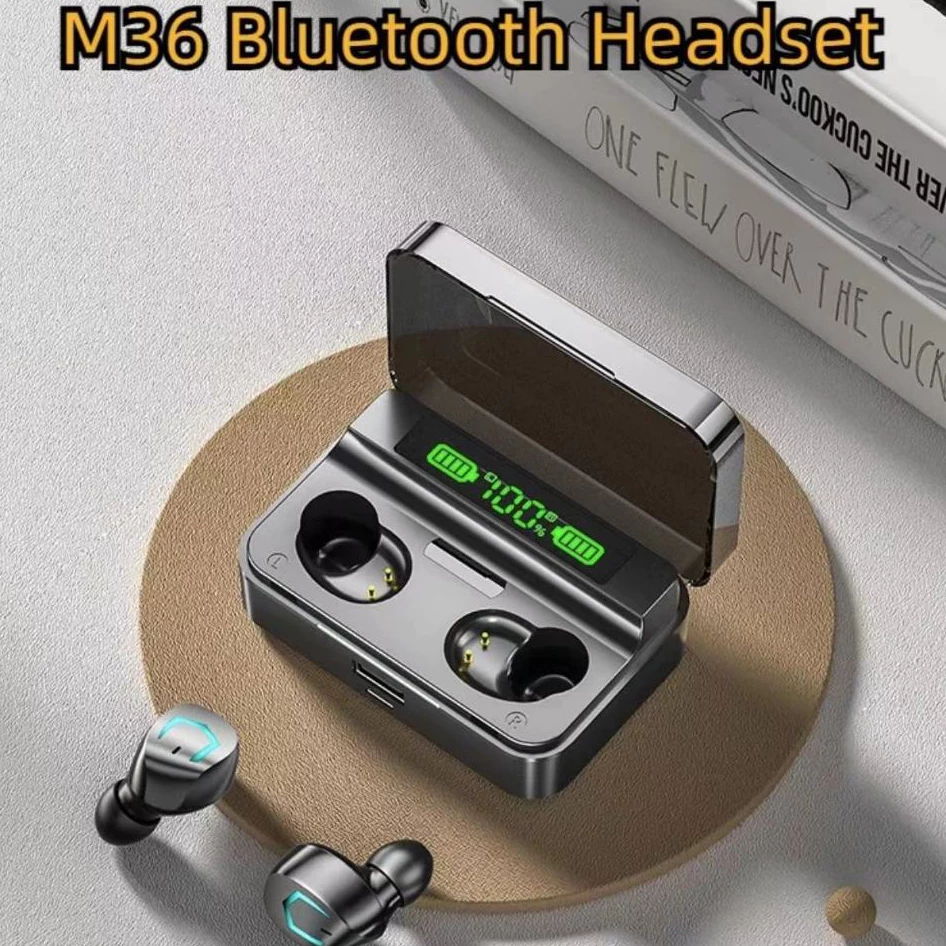 TWS M36 หูฟัง Bluetooth เอียร์บัดกีฬา ANC หน้าจอดิจิตอล thumbnail 3