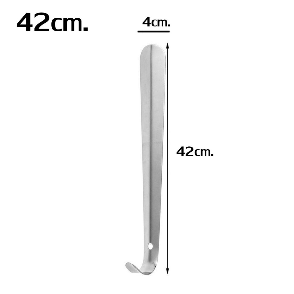 P186 ไม้ช่วยใส่รองเท้า ช้อนรองเท้า สแตนเลสกันสนิม ช่วยใส่ถอดรองเท้า ที่จับยาว ช้อนรองเท้าสแตนเลส SP - รูปที่ 4