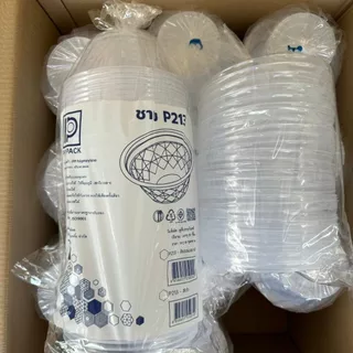 (ขายยกลัง) ชามพลาสติก ถ้วยพลาสติก ฝาปิดชาม รุ่น P213 เนื้อpp ถ้วยกลม ชาม45 เข้าไมโครเวฟได้