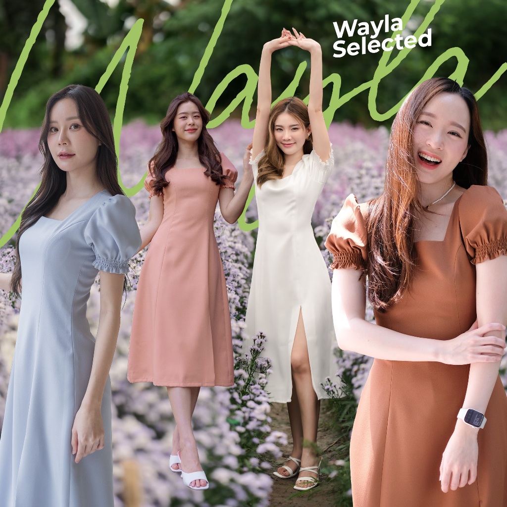 สินค้าลดราคาไม่รับเปลียน-คืนนะคะ WAYLA Selected (Peach/Burnt Caramel/White/Smoky Blue