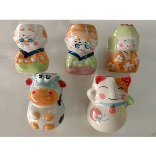 แจกันข้างฝาเซรามิก ตุ๊กตาข้างฝา ตุ๊กตาแต่งบ้านแต่งสวน