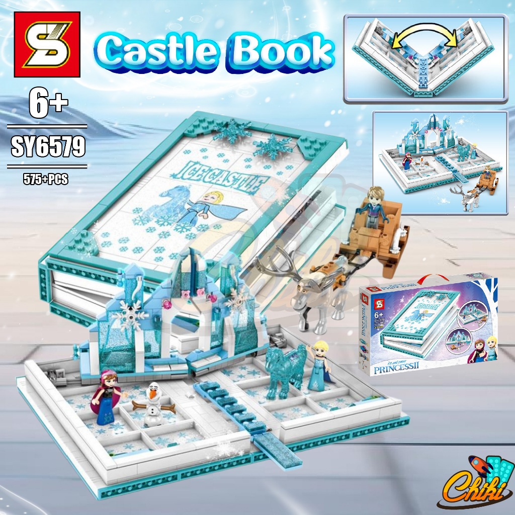 ตัวต่อ SY6579 ชุด Frozen Elsa Anna Castle Book ตัวต่อสมุดโฟรเซ่น จำนวน 575 ชิ้น