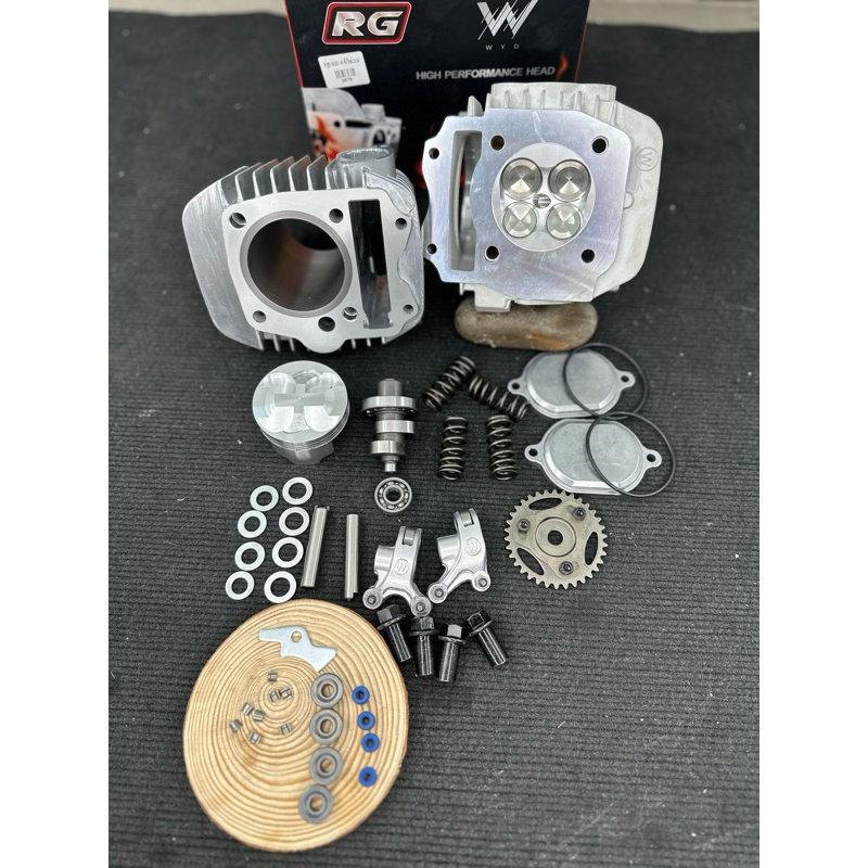 ชุด125ลูก63/4วาล์วขนาดวาว21-24พร้อมเซ็ทหลังวาวขยายเบ้าใส่125คาร์บูและ125iรุ่นไฟเลี้ยวบังลม