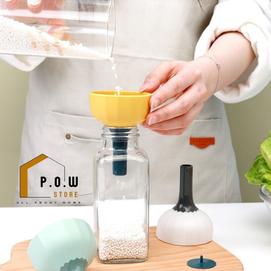 POW Store พร้อมส่ง กรวยซิลิโคน กรองของเหลว เป็นแบบมัลติฟังก์ชั่น กรองของเหลว เทแบ่งของใส่ขวด เป็นถ้วยน้ำจิ้ม