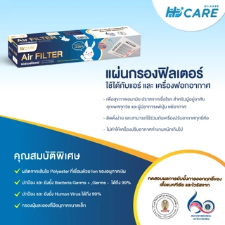 🚀ส่งด่วน (แถมฟรี เทปกาว) ของแท้💯N-care Air Filter copper แผ่นกรองอากาศ ฟิลเตอร์แอร์ 15x98 นิ้ว