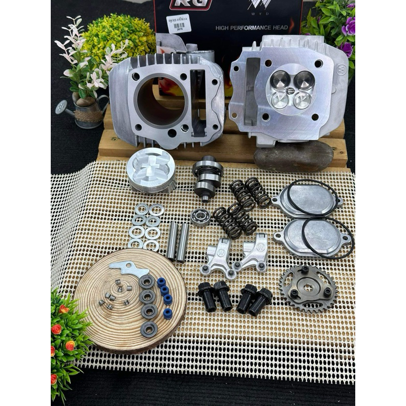 ชุด125ลูก63/4วาล์วขนาดวาว21-24พร้อมเซ็ทหลังวาวขยายเบ้าใส่125คาร์บูและ125iรุ่นไฟเลี้ยวบังลม