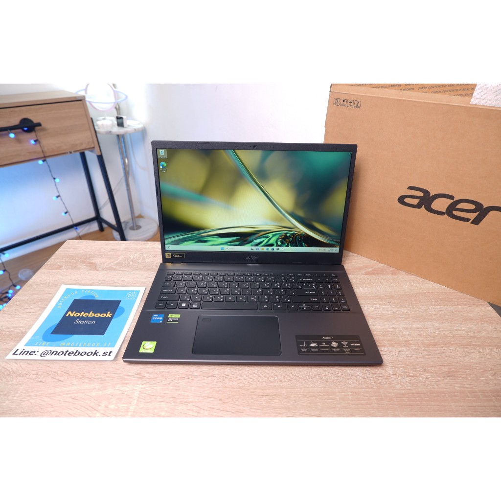 (ของใหม่)Acer Aspire7 i5-12450H การ์ดจอแยกRTX2050(4BG) RAM8 SSD512 จอ15.6 144Hz FHD สเปคสูง อุปกรณ์ค