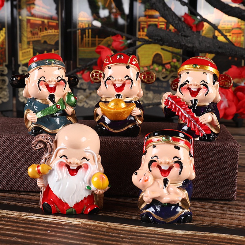 เทพเจ้าฮกลกซิ่ว ขนาดสูง 6.5cm ของมงคล ของมงคลแต่งบ้าน ของเสริมฮวงจุ้ย เสริมสิริมงคล