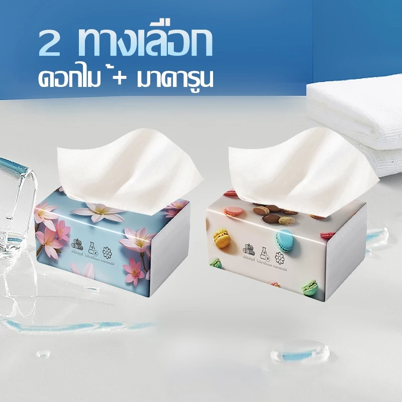 กระดาษทิชชู่เช็ดหน้า 1 หิ้ว 5 ห่อ กระดาษทิชชู่พกพา ห่อยาว นุ่ม หนา ปลอดภัย-178 thumbnail 6