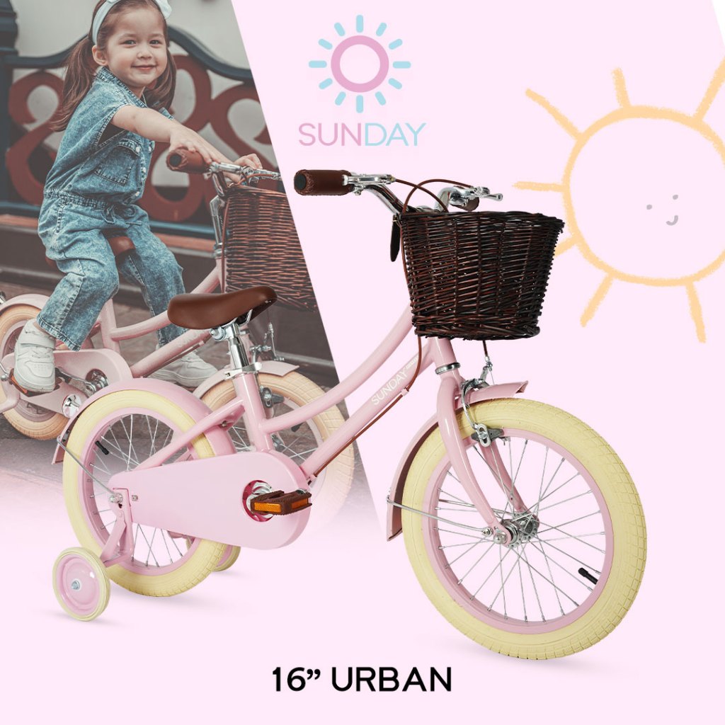 SUNDAY Bike จักรยานเด็ก 12"/16" รุ่น URBAN และ รุ่น CLASSIC SUNDAY คละสี จักรยานเด็กคุณภาพระดับยุโรป