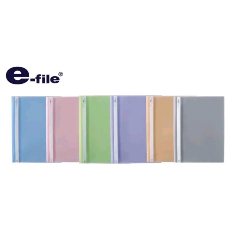 ยกโหล แฟ้มเจาะพลาสติกE-FILE 51A คละสี 12แฟ้ม