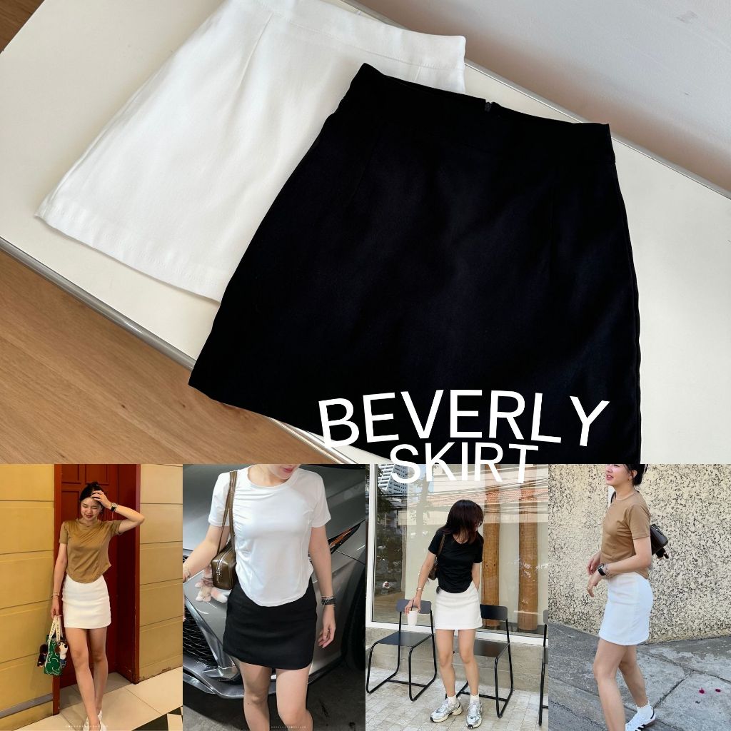 12FEBRUARY | BEVERLY SKIRT กระโปรงสั้น เอวสูงโกงหุ่นสุดแซ่บ ซับในกางเกงกันโป๊ มี 5 ไซส์