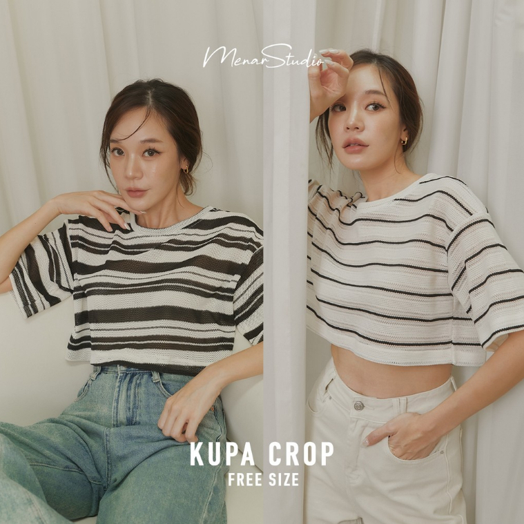 [ KUPA CROP TOP ] เสื้อครอปที่มาพร้อมกับผ้าน่ารัก ทำให้ลุคออกมามีอะไรสุดๆไปเลย