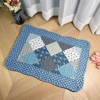 พรมเช็ดเท้าขนาด(50X70cm)ทำจากผ้าฝ้าย100%รุ่นหนานุ่มสไตส์วินเทจ