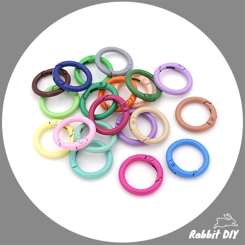 สีเพิ่มเติม ล็อตใหม่ - ห่วงล็อค ห่วงกลมล็อค แบบสปริง ขนาด 2.5 ซม (แพ็ก 1 ชิ้น) - รูปที่ 2