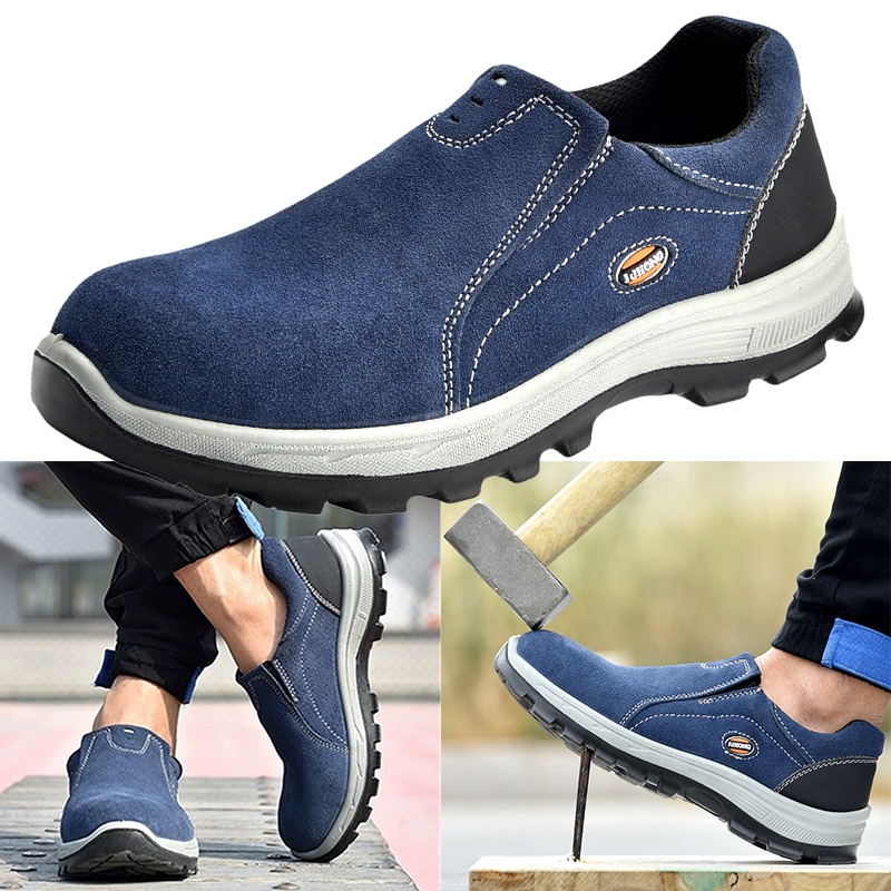 Safety shoes Iron shoes รองเท้าเซฟตี้หัวเหล็ก หนังนิ่ม หนัง เสริมพื้นรองเท้า
