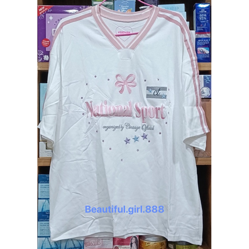 เก็บสินค้าในไลฟ์ หรือ VDO ลดสูงสุด 500 บาท 💝CINTAGE💝 เสื้อยืด คอกลม แขนสั้น น่ารัก 🥰❤️