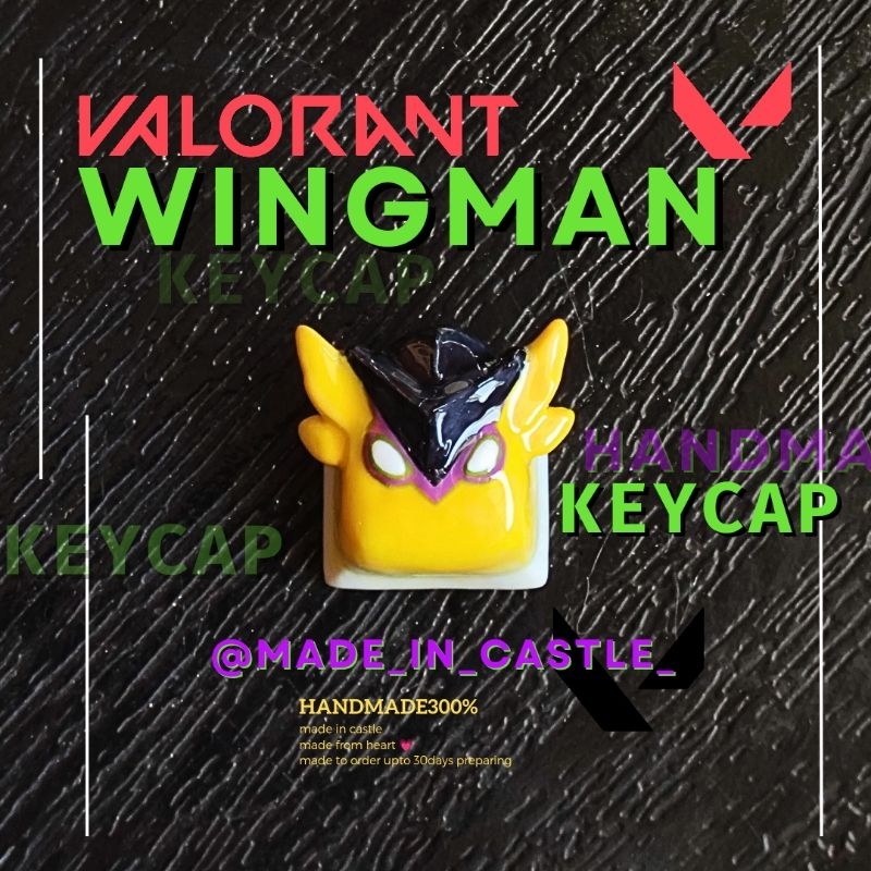 Valorant Wingman Keycap | วิงแมน Gekko keycap XDA-OEM Hand painted| Handmade คีย์แคป | MIC
