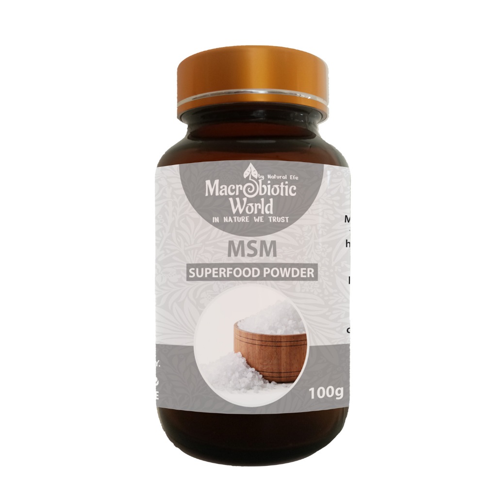Organic/Bio MSM Powder | ผงเมทิลซัลโฟนินมีเทน 100g l Macrobiotic World Natural Efe l Superfood