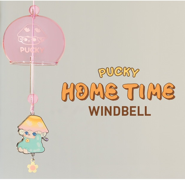 <พร้อมส่งในไทย > POP MART - Pucky Home Time Series Windbell กล่องสุ่ม กระดิ่งลม ตกแต่งบ้าน
