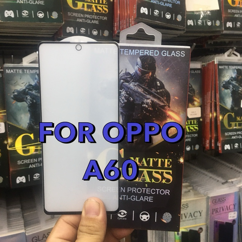 ฟิล์มกระจกเต็มจอ(แบบด้าน) รุ่น OPPO A60(4G)!ตรงรุ่น! ฟิล์มเต็มจอด้านลดรอยนิ้วมือ พร้อมอุปกรณ์ติดตั้ง สินค้าพร้อมส่งในไทย