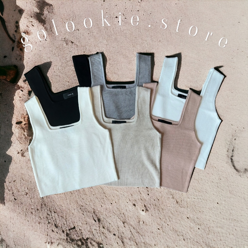 Tank top crop เสื้อกล้ามไหมพรม ผ้านุ่ม