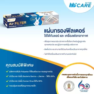 (แถมฟรี เทปกาว) ของแท้💯N-Care Air Filter Copper แผ่นกรองแอร์ ฟิลเตอร์ ยาว15x98 นิ้ว ใช้ได้ทุกรุ่น