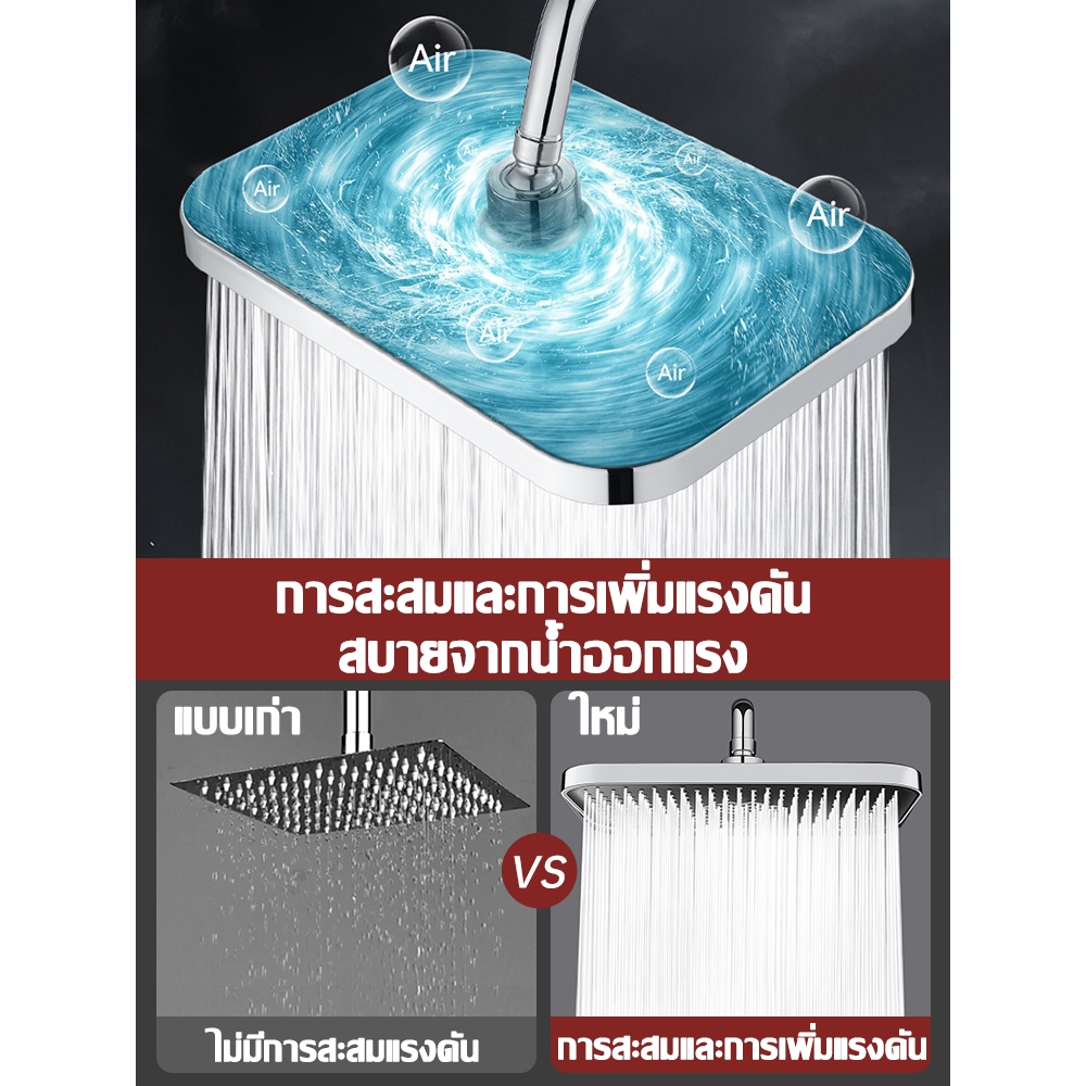ฝักบัวอาบน้ำ ชุดฝักบัว ฟักบัวอาบน้ำ ชุดฝักบัวอาบนำ rain shower ชุดฝักบัวอาบน้ำ ฝักบัวติดพนัง ฝักบัวแรงดัน - รูปที่ 3