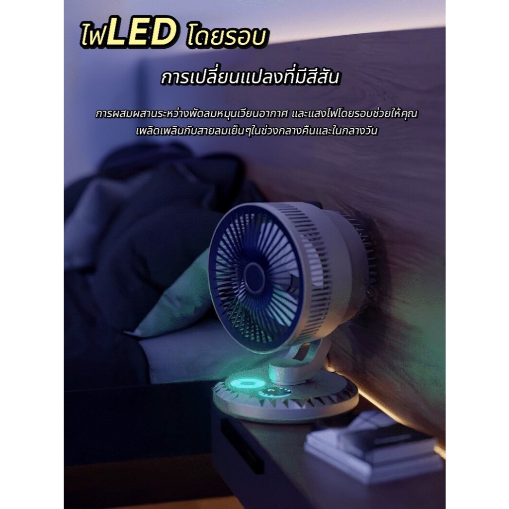 พัดลมเอนกประสงค์คุณภาพสูง พัดลมตั้งโต๊ะ พ้ดลมติดพนัง ขนาด8นิ้วสามารถปรับระดับได้ถึง3ระดับแรงทนทานพร้อมส่ง - รูปที่ 2