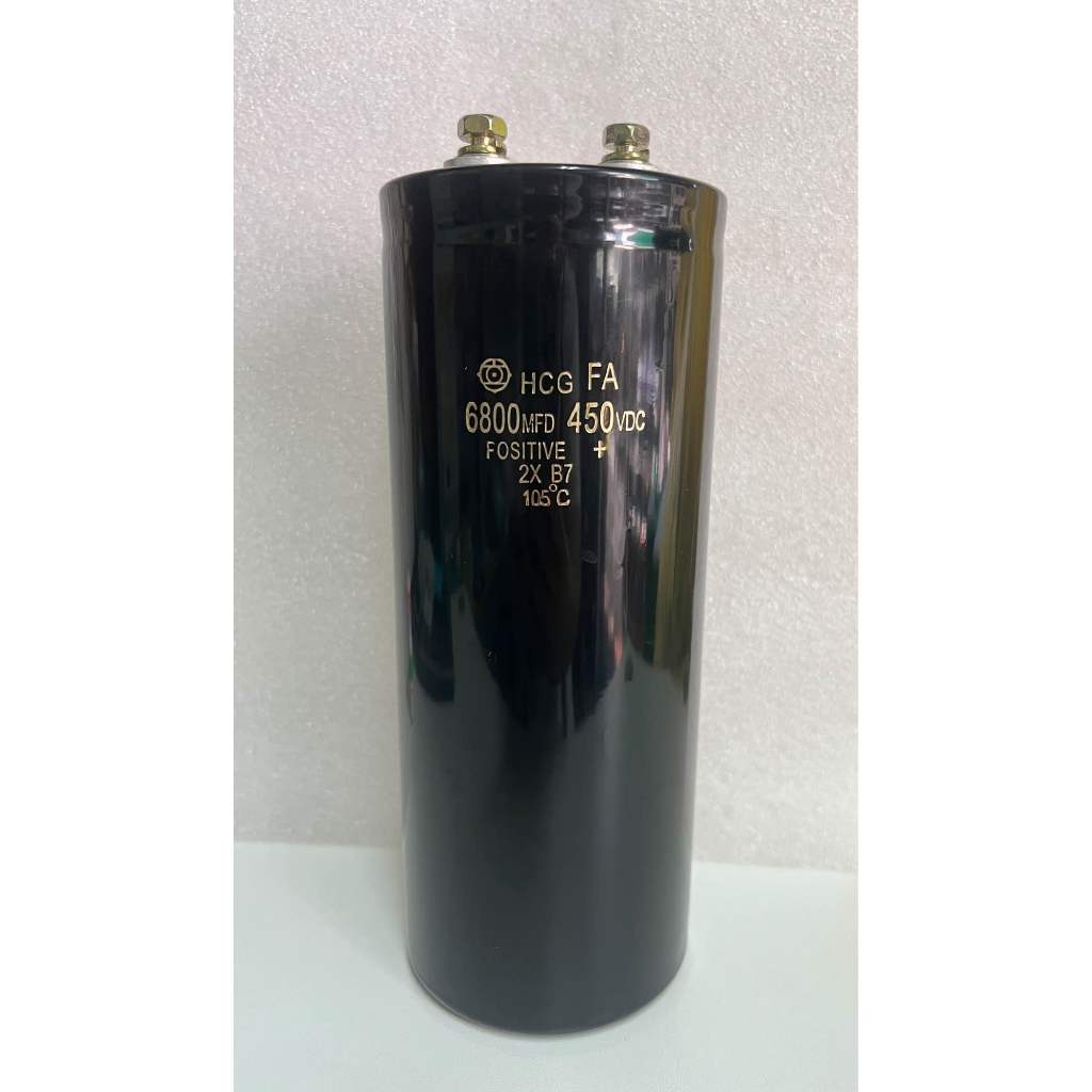 คาปาซิเตอร์ 6800UF 450V 105C Hitachi ขนาด 19xx7.5CM. ค่าผิดพลาด+-20%ใหม่แท้ขายลดล้างสต๊อก ตัวเก็บประ