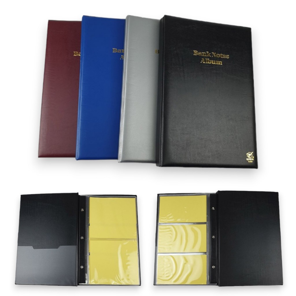 N (ปกคละสี) สมุดสะสมธนบัตร ใหญ่ โรบิน ROBIN No.6/60 8851708008629 อัลบั้มสะสมธนบัตร สมุดเก็บธนบัตร สมุดเก็บแบงก์