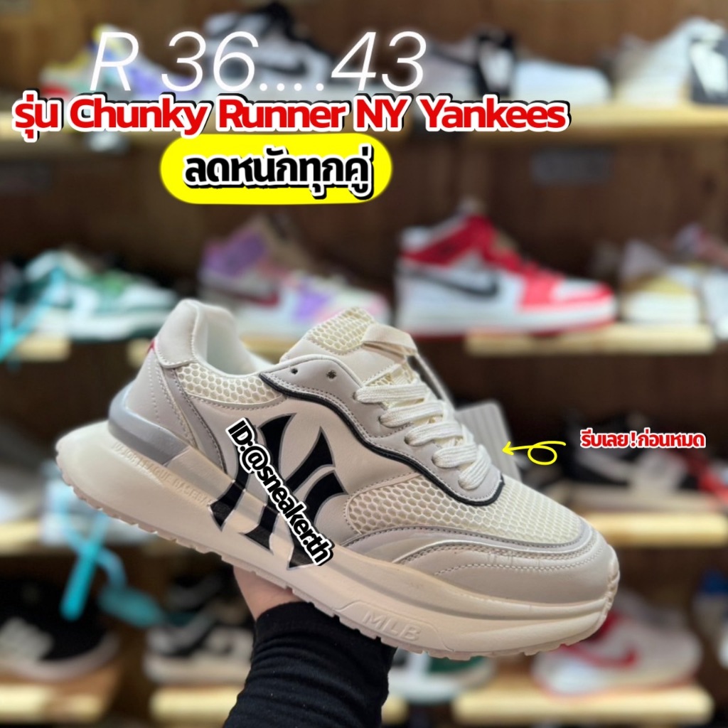 รุ่นChunky Runner Ny Yankees รองเท้าผ้าใบเกาหลี เบา สวย ไซส์.36-43 มี 3 สี 99B311