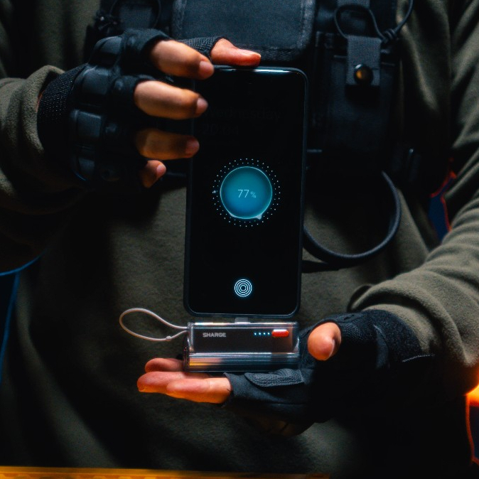 พาวเวอร์แบงค์ Powerbank 5,000 mAh เสียบต่อท้ายโทรศัพท์ได้เลย | SHARGE MINI FLOW