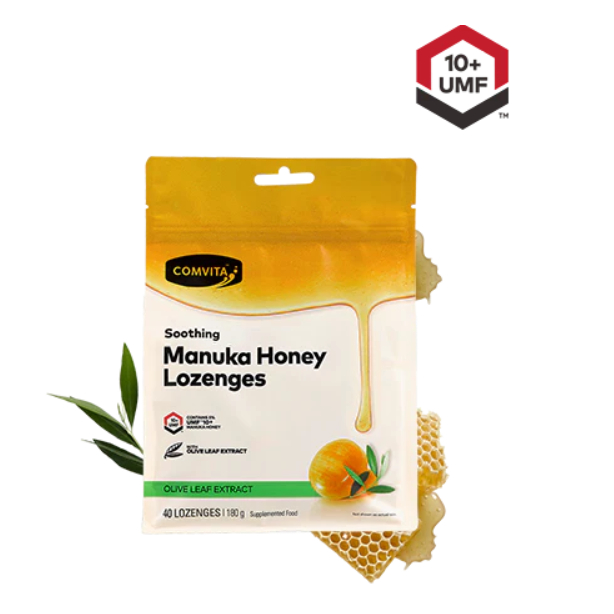 Comvita Manuka Honey Lozenges with Olive Leaf Extract 40 Lozenges 180g