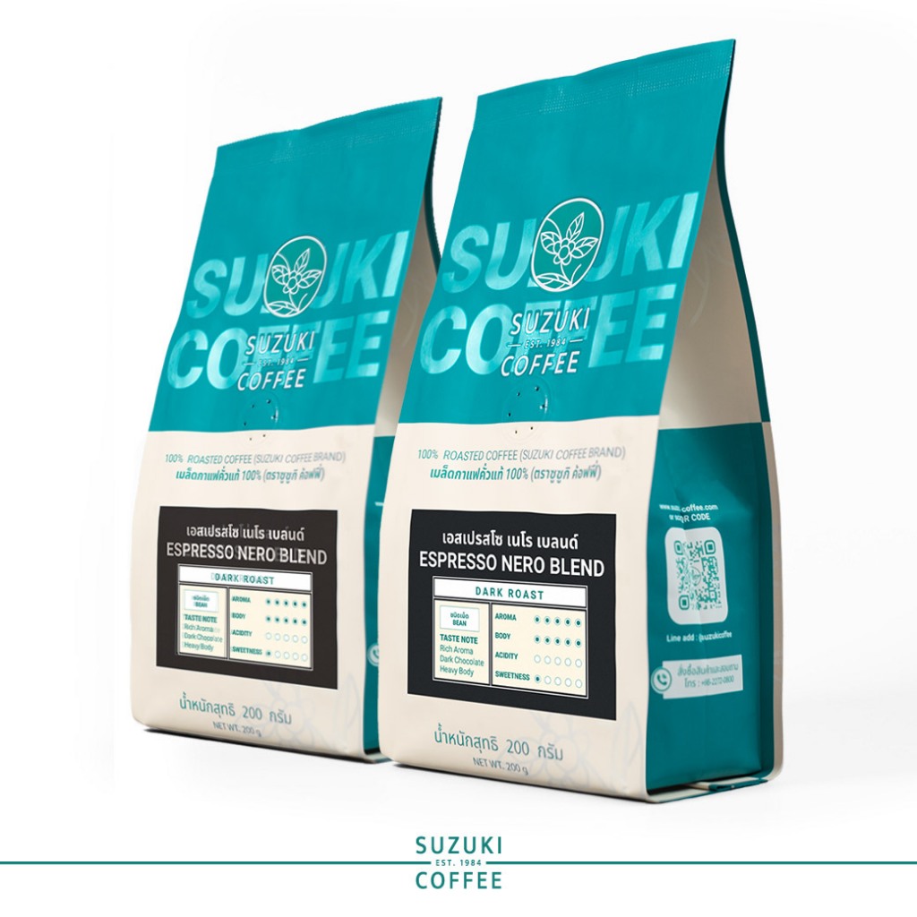 [แพ็คคู่ ถูกกว่า] เข้มพิเศษ Espresso Nero Blend SUZUKI COFFEE